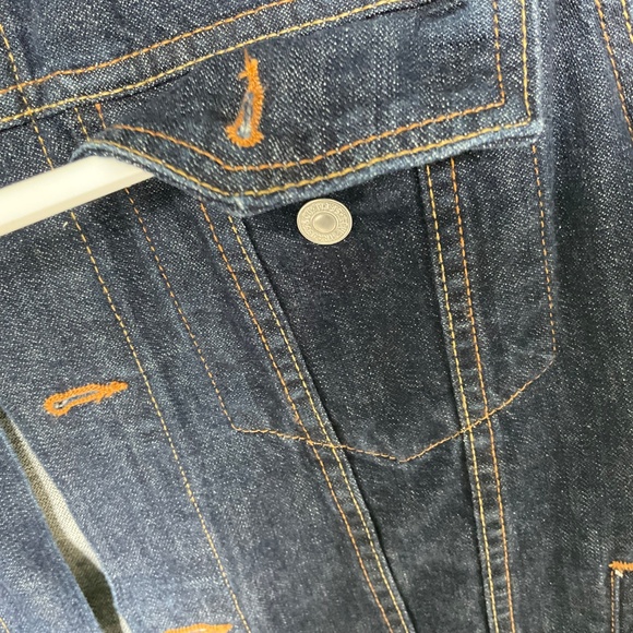 Jean Jacket Denizen from Levi’s Strauss Trucker Jacket Blue Cotton Denim Men’s L - Picture 9 of 12